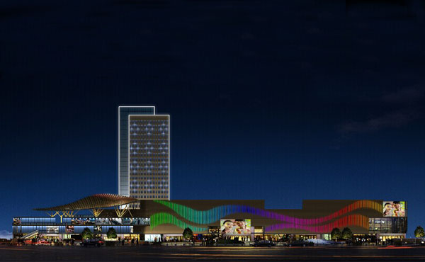 【江蘇】華海商貿廣場led線條燈亮化